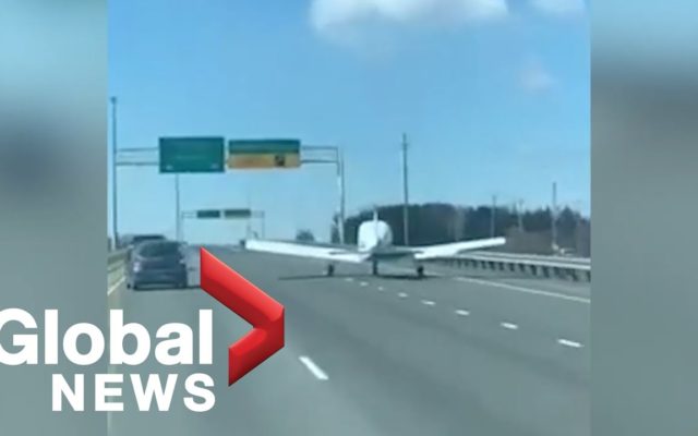 Cell Phone Video of a Plane Landing on a Highway