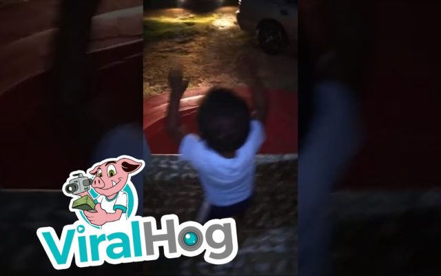 A Toddler Squealing With Delight That His Military Dad Is Coming Home
