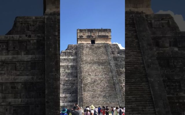 Watch a Woman Illegally Climb the Steps of a Pyramid