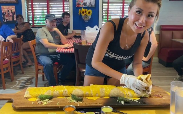 A Woman Easily Completes a 10-Pound Burrito Challenge