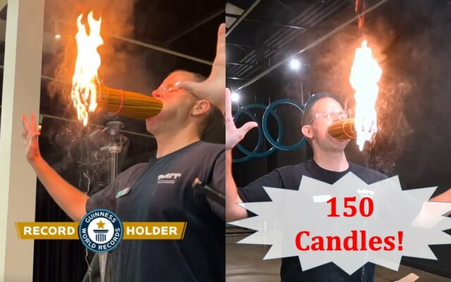 The Guinness Record for Lit Candles in the Mouth