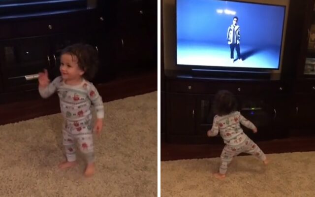A Toddler Ditches Bedtime to Dance to His Favorite Song