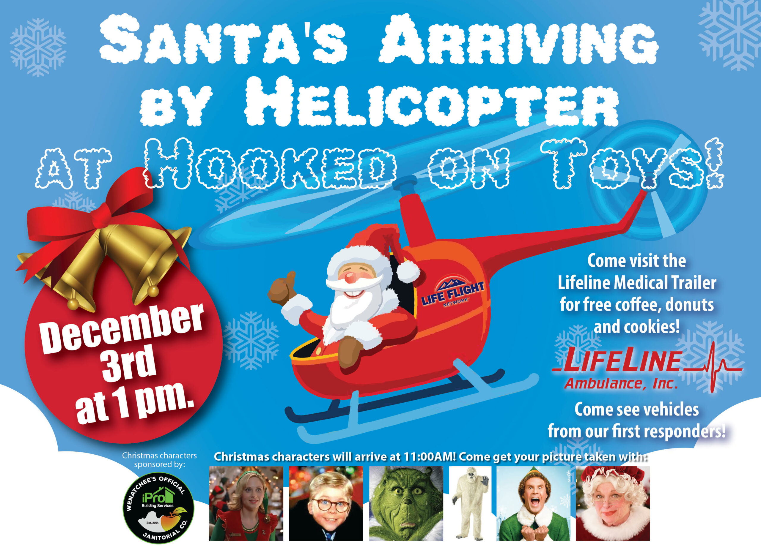 <h1 class="tribe-events-single-event-title">Santa Claus at Hooked on Toys for First Responders Day</h1>